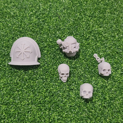 Custom Skulls with Jawbone for JoyToy Battle Brother Marine Action Figures 1:18th Scale Custom Parts