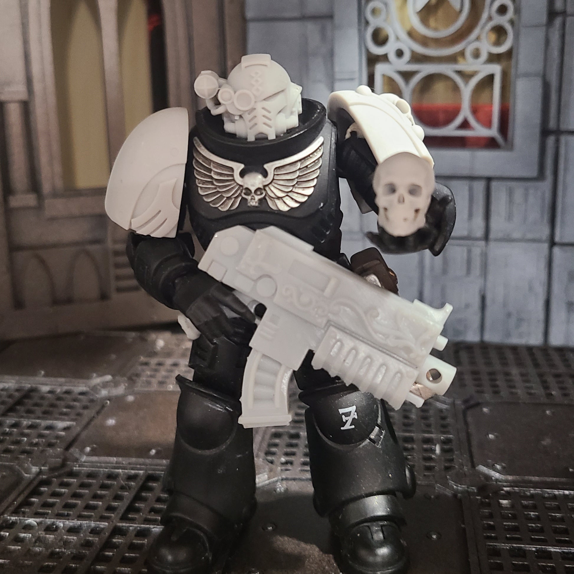 Custom Skulls with Jawbone for JoyToy Battle Brother Marine Action Figures 1:18th Scale Custom Parts