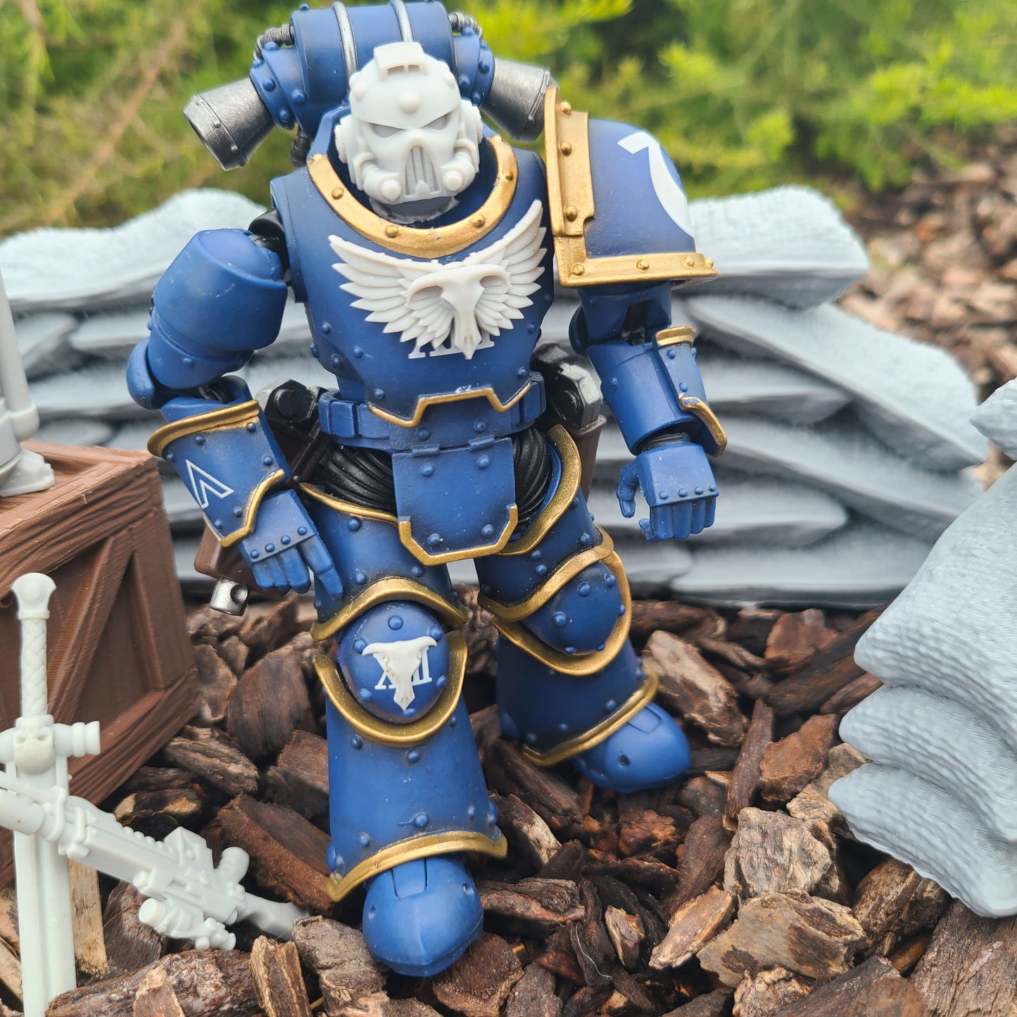 Minotaurs Chapter Chestplate Decal for JoyToy Loyalist Marine Action Figures Custom 1:18th Scale Armor