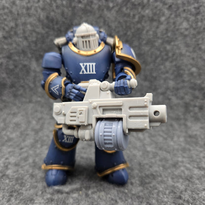 Heavy Assault Cannon with Drum Magazine custom resin heavy weapon kit compatible with JoyToy 1:18 scale armored action figures.