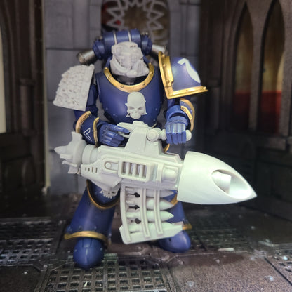 Space Marine Heavy Missile Launcher 30K V2 for JoyToy Loyalist Marine Action Figures Custom 1:18th Scale Parts