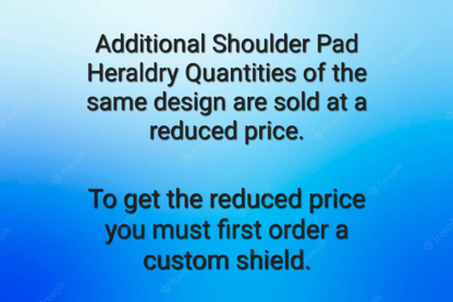 Custom Shoulder Pad Heraldry Shield pauldron resin accessory compatible with most JoyToy 1:18 scale armored action figures from 18th Scale Armory.
