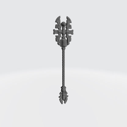 Ancient Energy War Staff V2 custom resin weapon compatible with JoyToy 1:18 scale skeletal android action figures