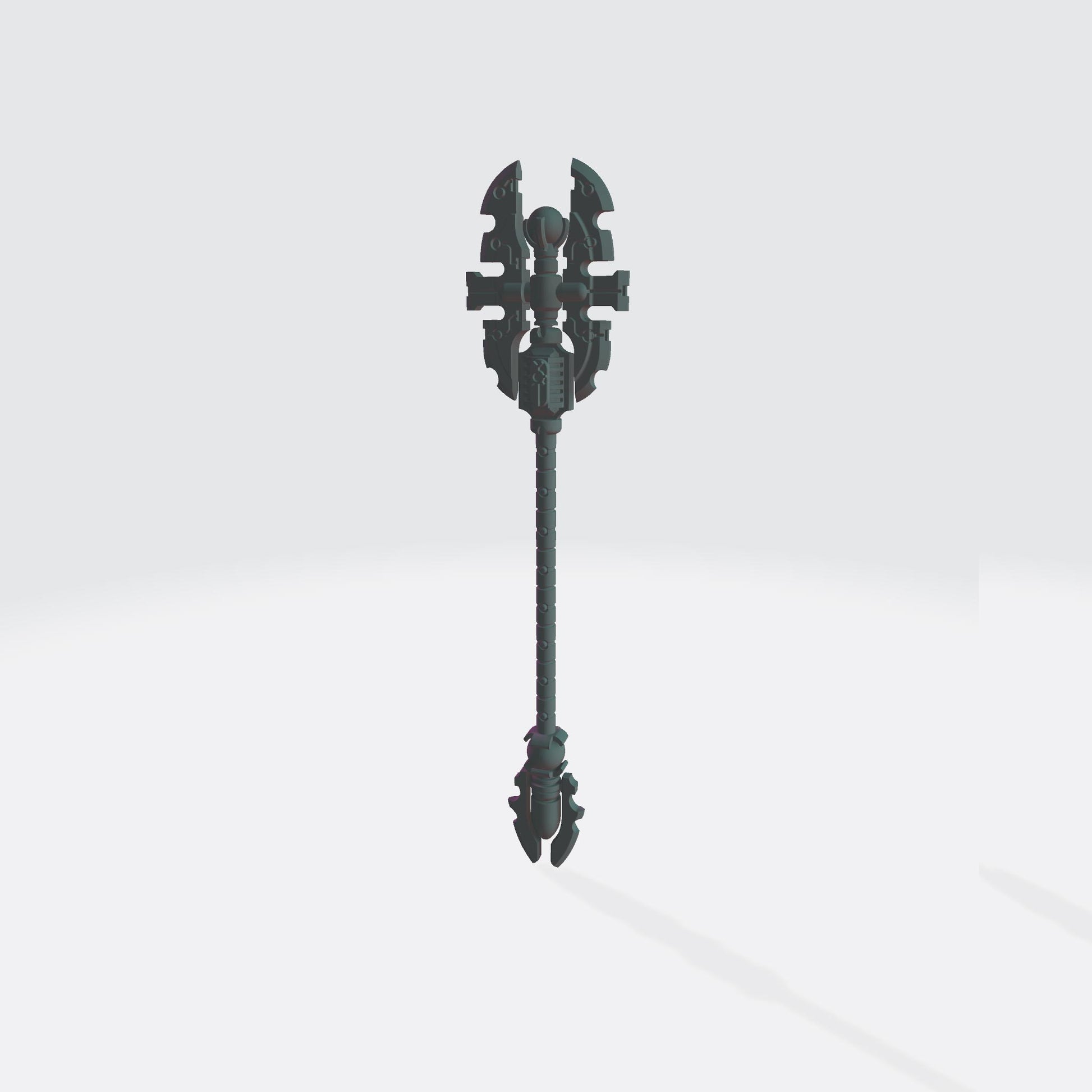 Detailed resin Ancient Energy War Staff V2 with ornate futuristic design for custom action figures