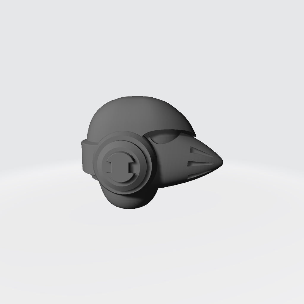 Space Marine MKVI Beaky Helmet Plain: Helmet Swap for JoyToy Grimdark Marine 1:18 Scale 4" Action Figures