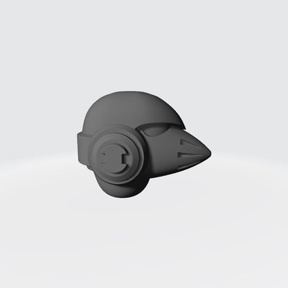 Space Marine MKVI Beaky Helmet Plain: Helmet Swap for JoyToy Grimdark Marine 1:18 Scale 4" Action Figures
