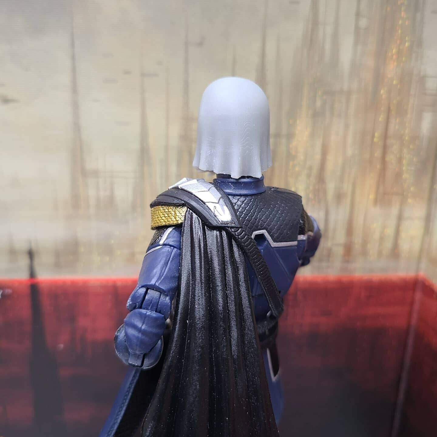 Back of the Cobra Commander Hooded Head with Logo: G.I. Joe Classified Series Head Swaps  1:12 Scale 6" Action Figure Custom Parts by 18th Scale Armory