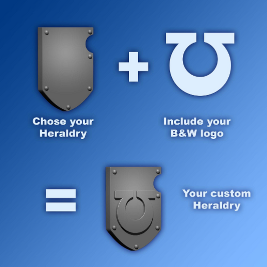 Custom Shoulder Pad Heraldry Shield pauldron resin accessory compatible with most JoyToy 1:18 scale armored action figures from 18th Scale Armory.
