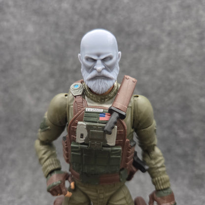 Veteran with Beard and Bald Head Compatible with G.I.Joe Classified Series 6-Inch Scale Action Figures by 18th Scale Armory