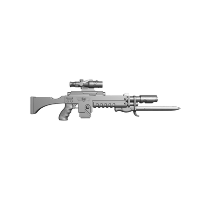Mobile Infantry Guard Lasrifle with Optic and Bayonet for for JoyToy Action Figures Custom 1:18th Scale Parts