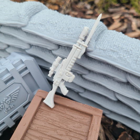 Mobile Infantry Guard Lasrifle with Optic and Bayonet for for JoyToy Action Figures Custom 1:18th Scale Parts