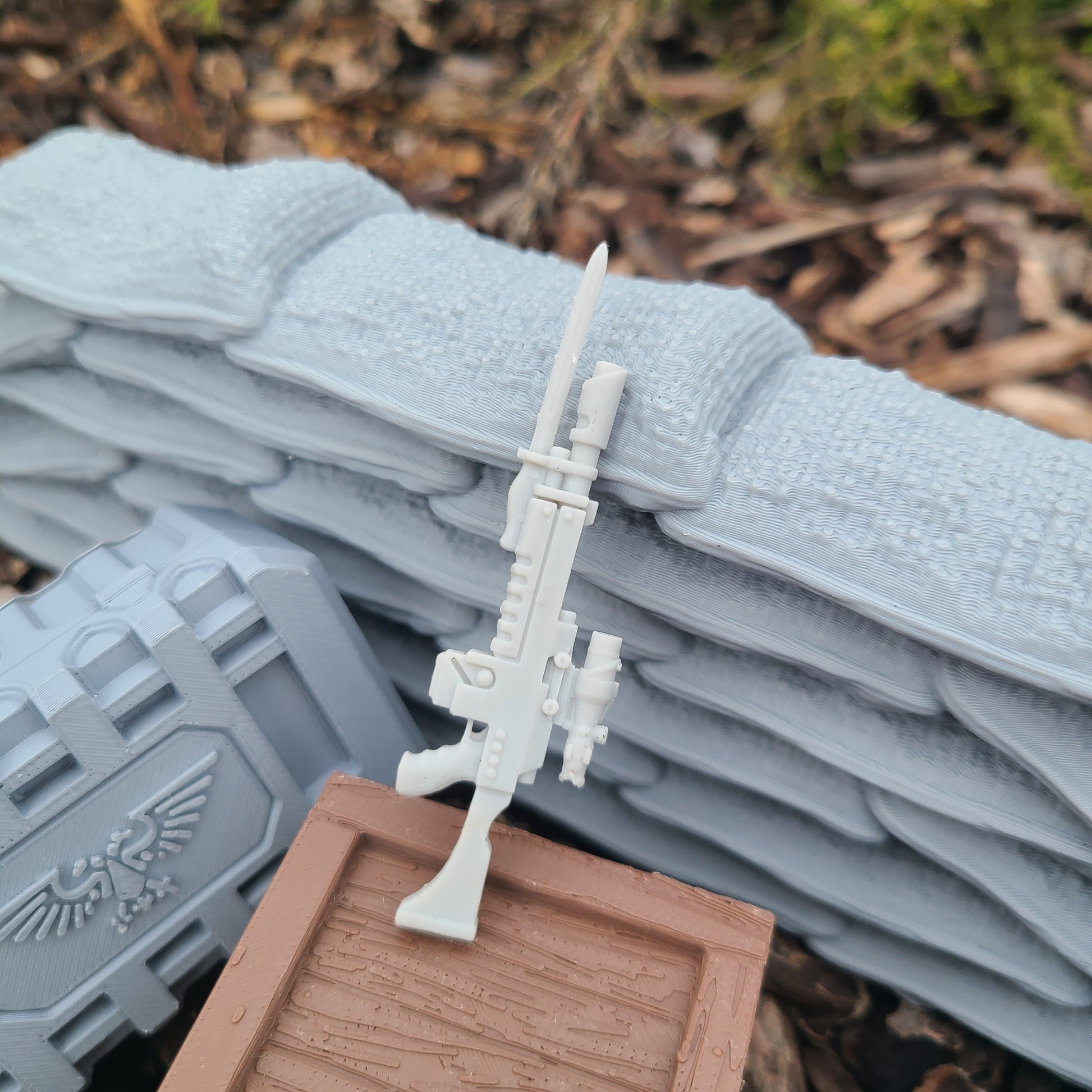 Mobile Infantry Guard Lasrifle with Optic and Bayonet for for JoyToy Action Figures Custom 1:18th Scale Parts