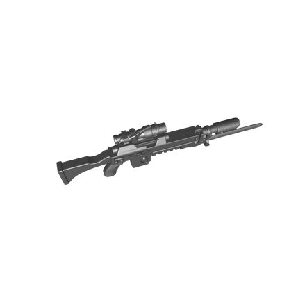 Mobile Infantry Guard Lasrifle with Optic and Bayonet for for JoyToy Action Figures Custom 1:18th Scale Parts