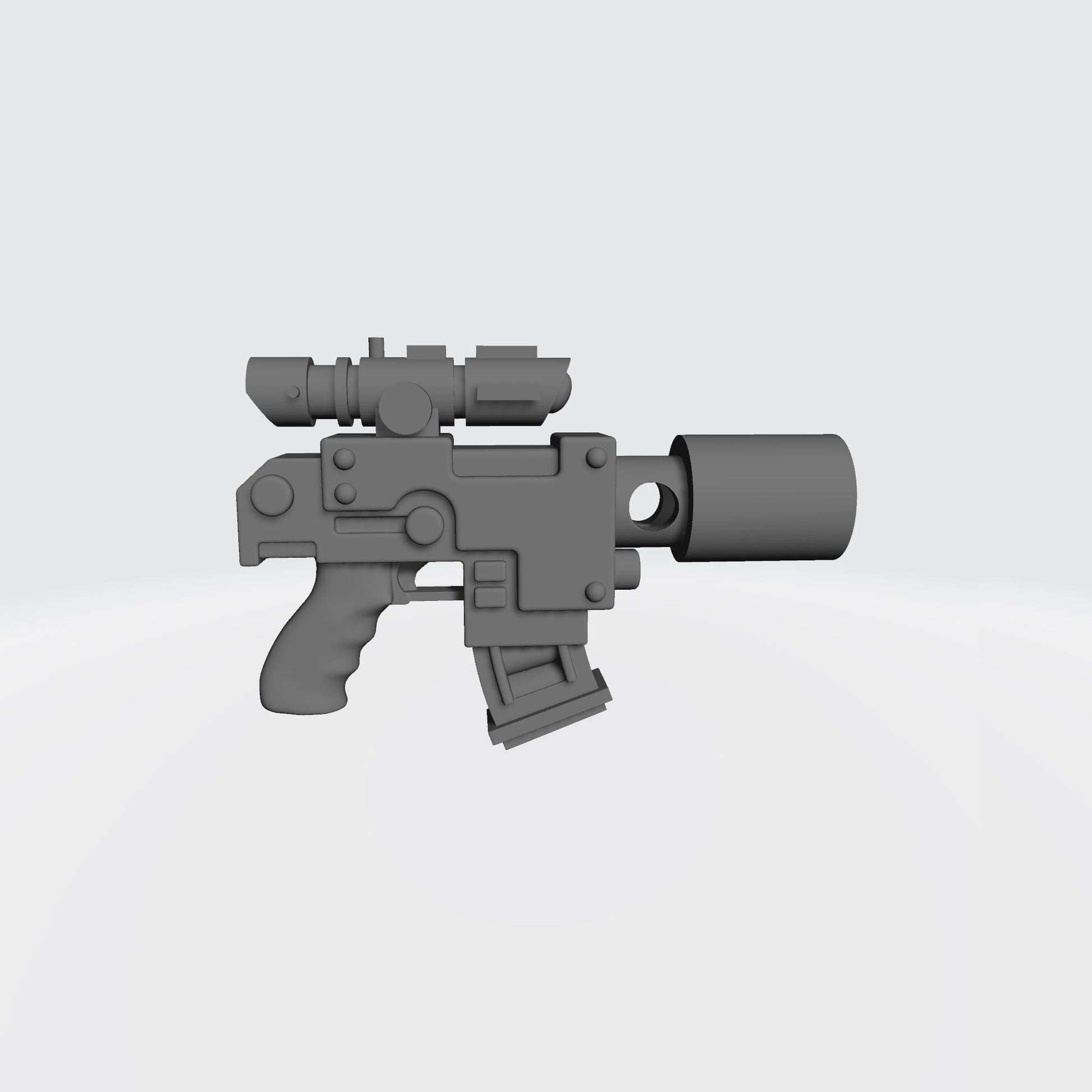 Imperial Guard Bolt Pistol w Optic and Suppressor for G.I.Joe Classified Action Figure Custom Gun