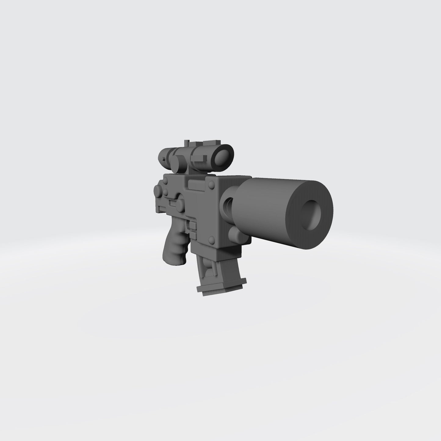 Imperial Guard Bolt Pistol w Optic and Suppressor for G.I.Joe Classified Action Figure Custom Gun