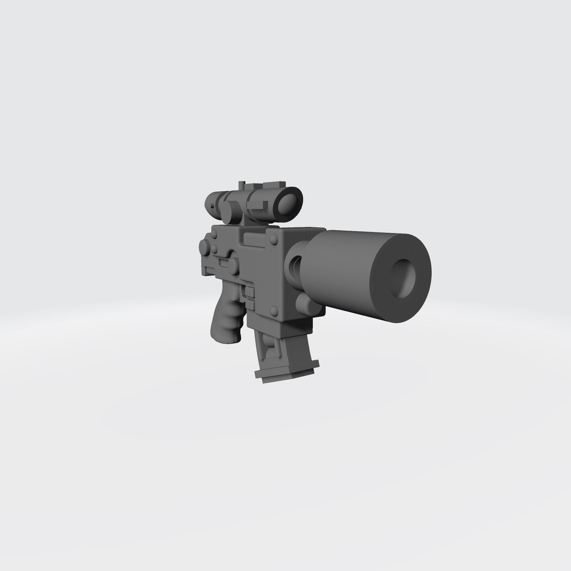 Imperial Guard Bolt Pistol w Optic and Suppressor for G.I.Joe Classified Action Figure Custom Gun