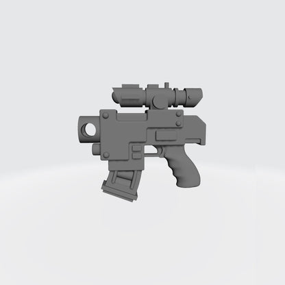 Imperial Guard Bolt Pistol w Optic for G.I.Joe Classified Action Figure Custom Gun