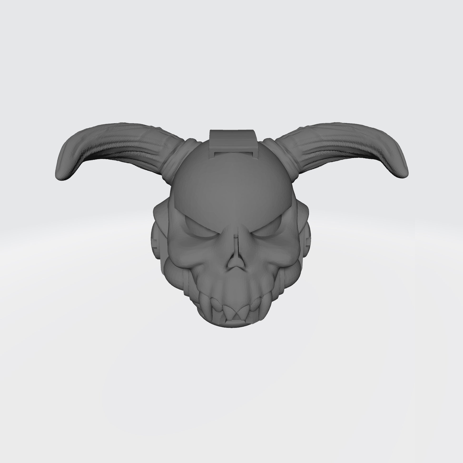 Custom Night Lords Helmet with Fanged Skull and Demonic Horns for JoyToy Space Marine Action Figures