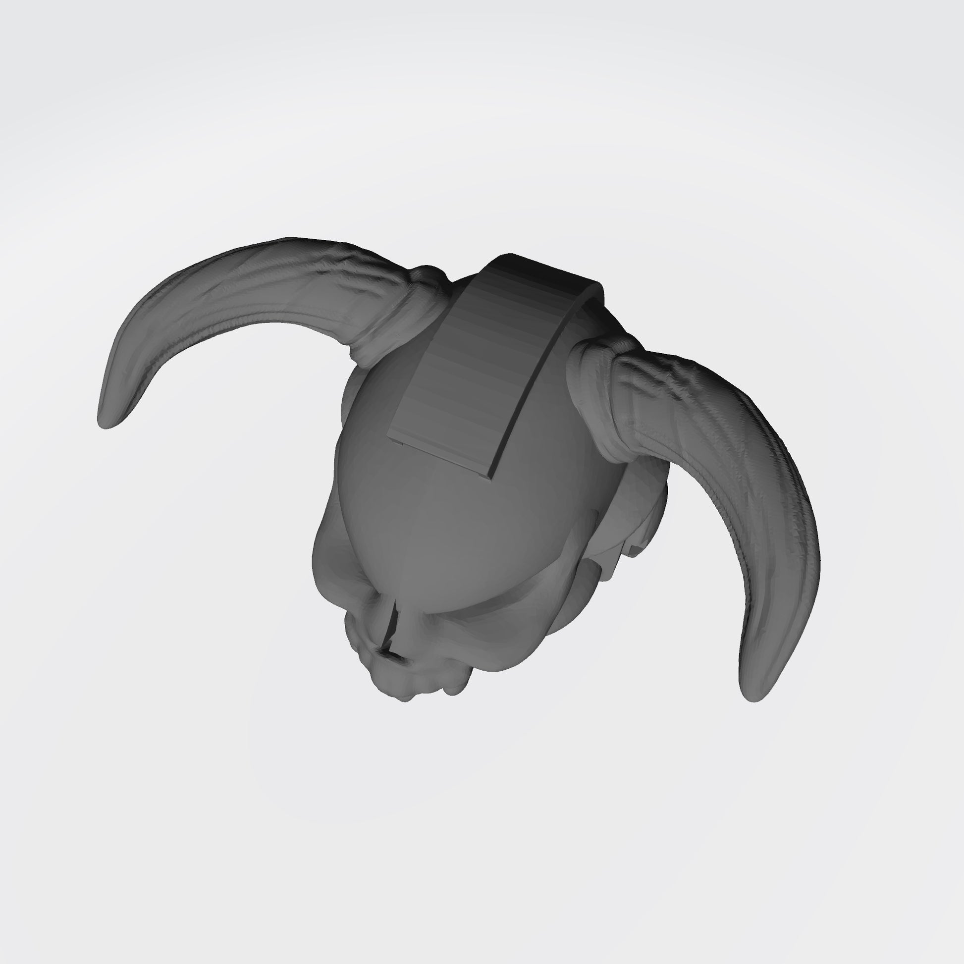 Custom Night Lords Helmet with Fanged Skull and Demonic Horns for JoyToy Space Marine Action Figures