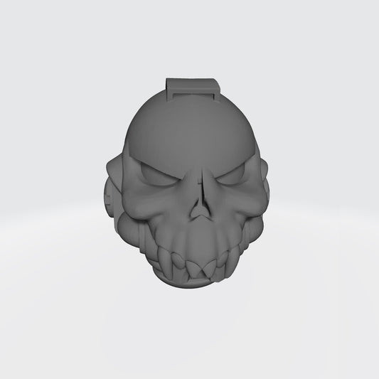 Custom Night Lords Helmet with Fanged Skull for JoyToy Space Marine Action Figures