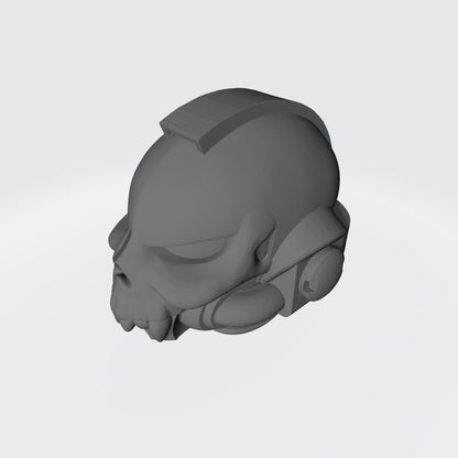 Custom Night Lords Helmet with Fanged Skull for JoyToy Space Marine Action Figures
