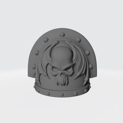 Night Lords MKIII Shoulder Pad Full Sword Breaker Studded Double Rivets for 28mm Miniatures Traitor Legion Action Figures