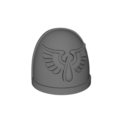 Blood Angels Legion Shoulder Pads MKIV T1-01 for 28mm Scale Space Marine Miniatures Custom Pauldrons