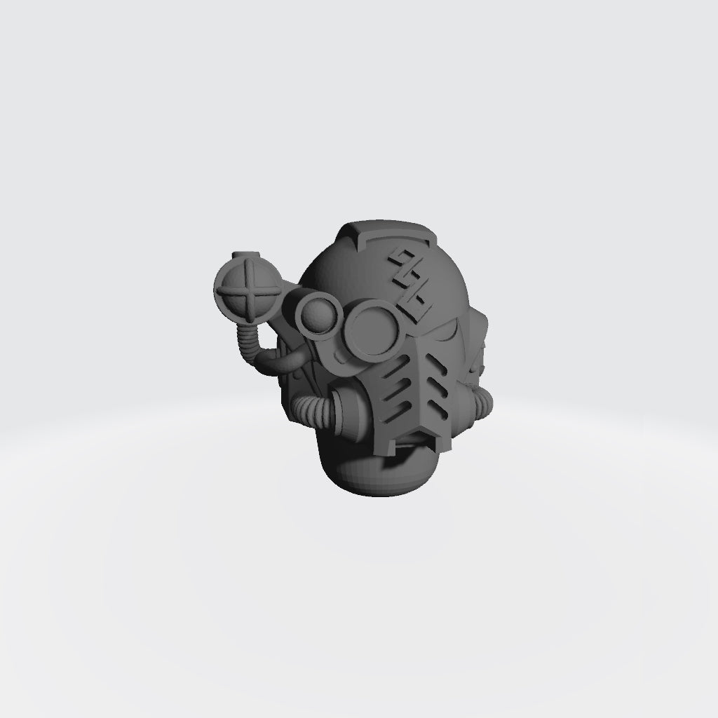 Apothecary MK X Helmet with Optics: Helmet Swap for JoyToy Warhammer 40K Compatible Space Marine 1:18 4" Action Figures