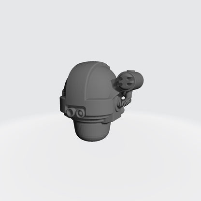 Apothecary MK X Helmet with Optics: Helmet Swap for JoyToy Warhammer 40K Compatible Space Marine 1:18 4" Action Figures