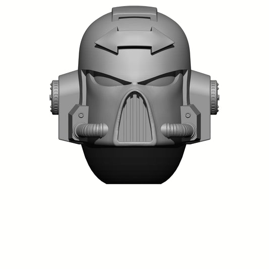 MK VII Helmet with Tactical Arrow: Helmet Swap for JoyToy Warhammer 40K Compatible Space Marine 1:18 4" Action Figures
