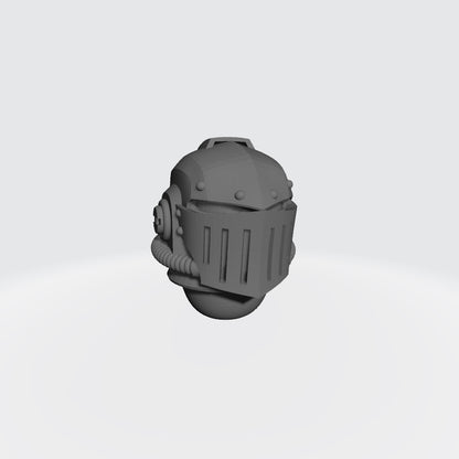 Iron Knight Helmet: Demon Slayer Head Swaps Warhammer 40K JoyToy Compatible Space Marine 1:18 Action Figure 4" Custom Parts