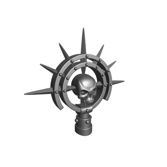 Backpack Mount Iron Halo with Skull compatible with JoyToy Loyalist Marine Action Figure 1:18th Scale Custom Accessory