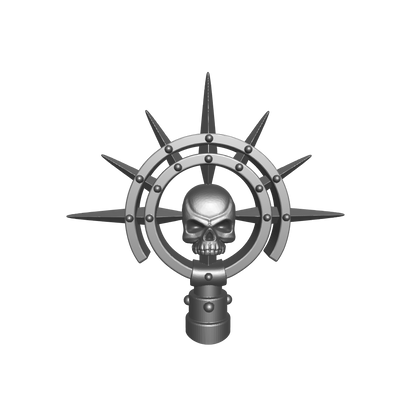 Backpack Mount Iron Halo with Skull compatible with JoyToy Loyalist Marine Action Figure 1:18th Scale Custom Accessory