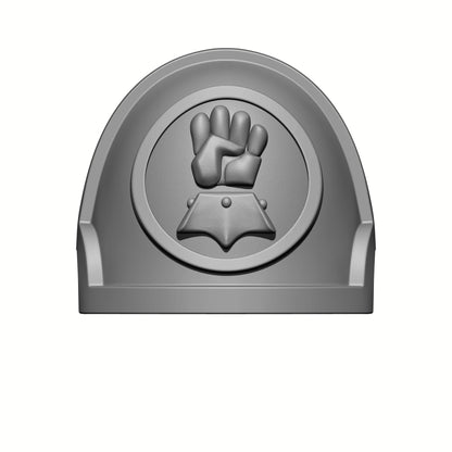 Monarch Fists Notched Shoulder Pad Mark X compatible with JoyToy Reiver Space Marine Action Figures 1:18th Scale
