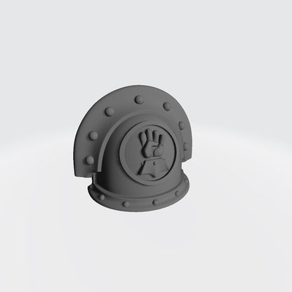 Imperial Fists Legion Mark III Riveted Shoulder Pad for JoyToy Space Marine Action Figures 1:18th Scale Custom Parts