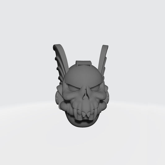 Night Lords Helmet with Skull and Demon Wings for JoyToy Space Marine Action Figures
