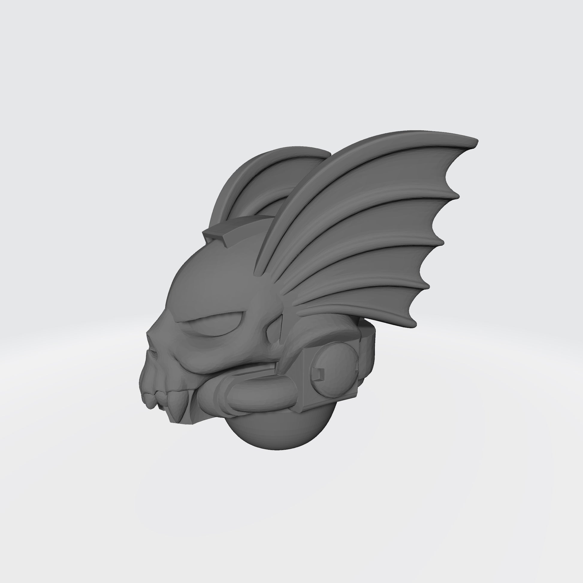 Night Lords Helmet with Skull and Demon Wings for JoyToy Space Marine Action Figures