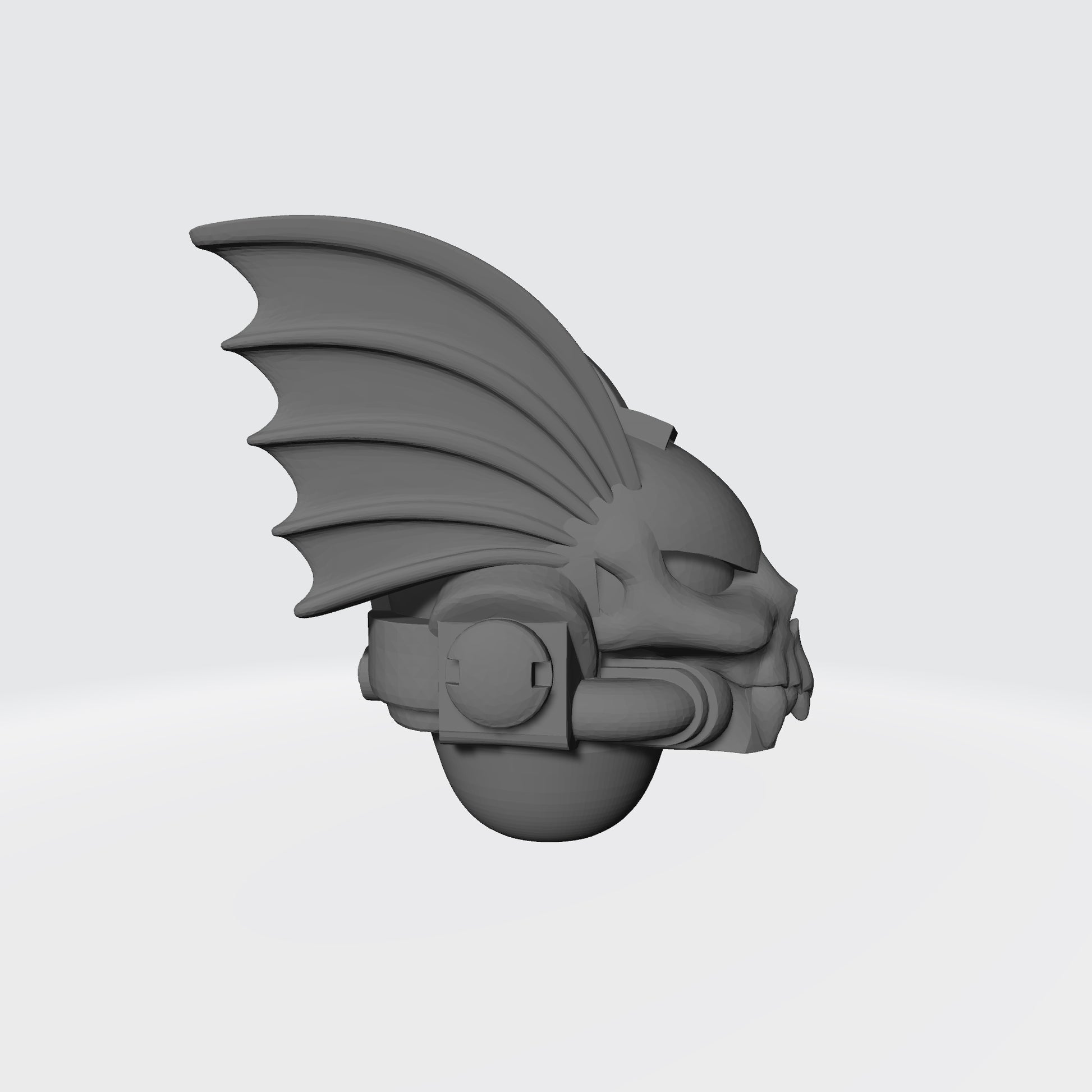 Night Lords Helmet with Skull and Demon Wings for JoyToy Space Marine Action Figures