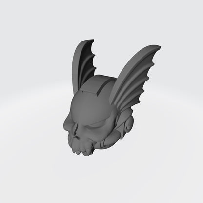 Night Lords Helmet with Skull and Demon Wings for JoyToy Space Marine Action Figures