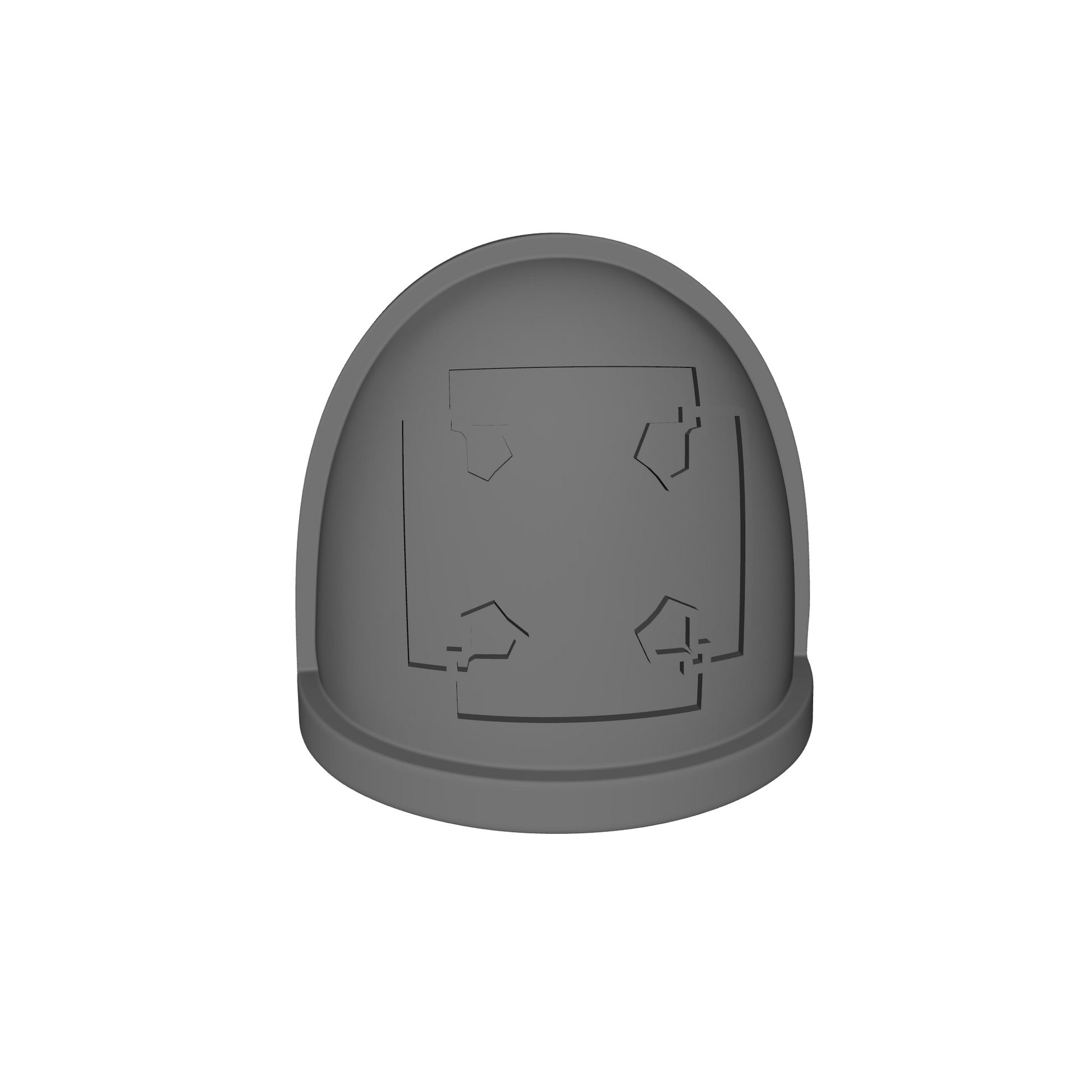 Custom Space Marine Elite Cross Squad Marking Veteran MKIV Shoulder Pad with Outline for JoyToy Grimdark Marine Action Figures