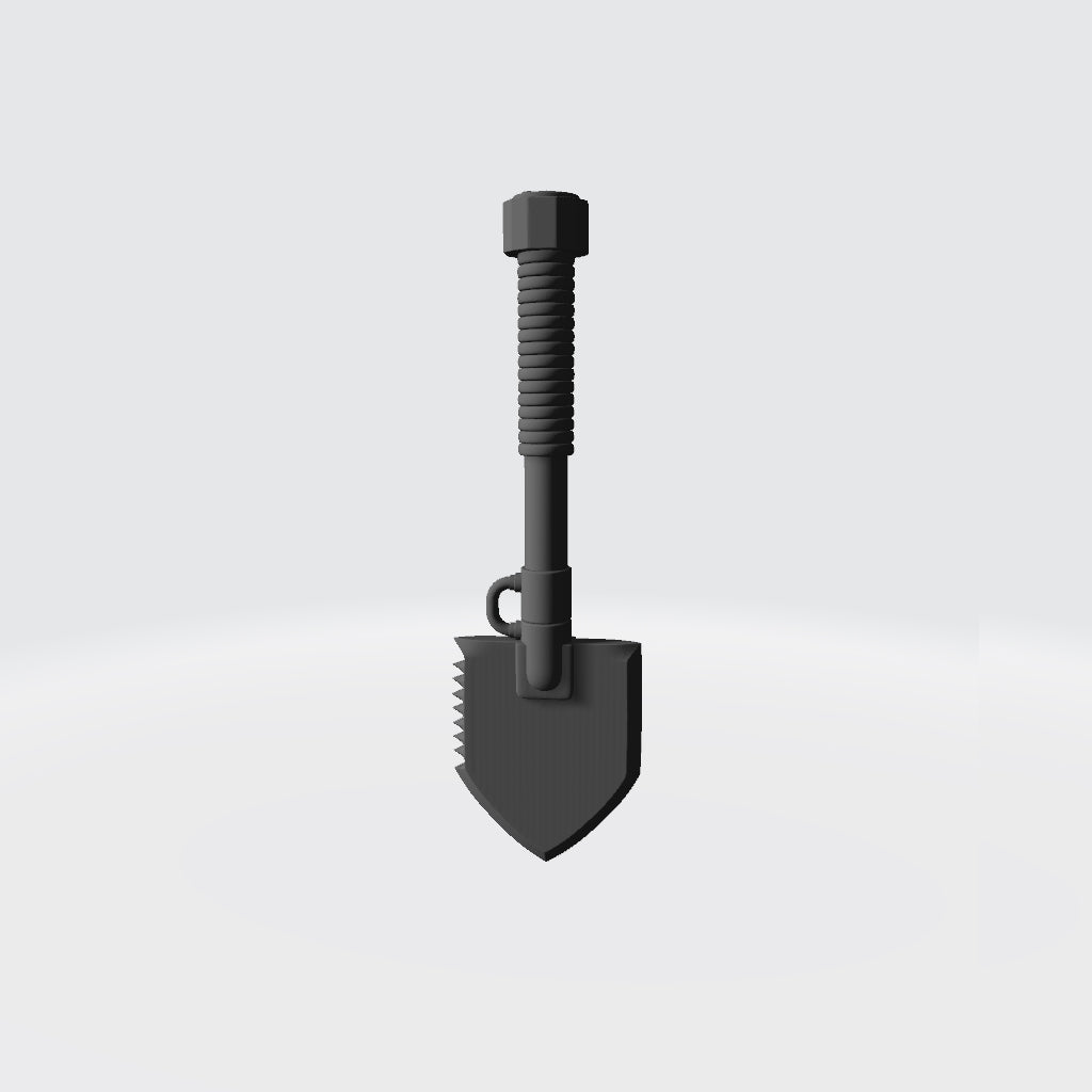 Combat Shovel Serrated: NATO Military Trench Shovel for Collectible Action Figures