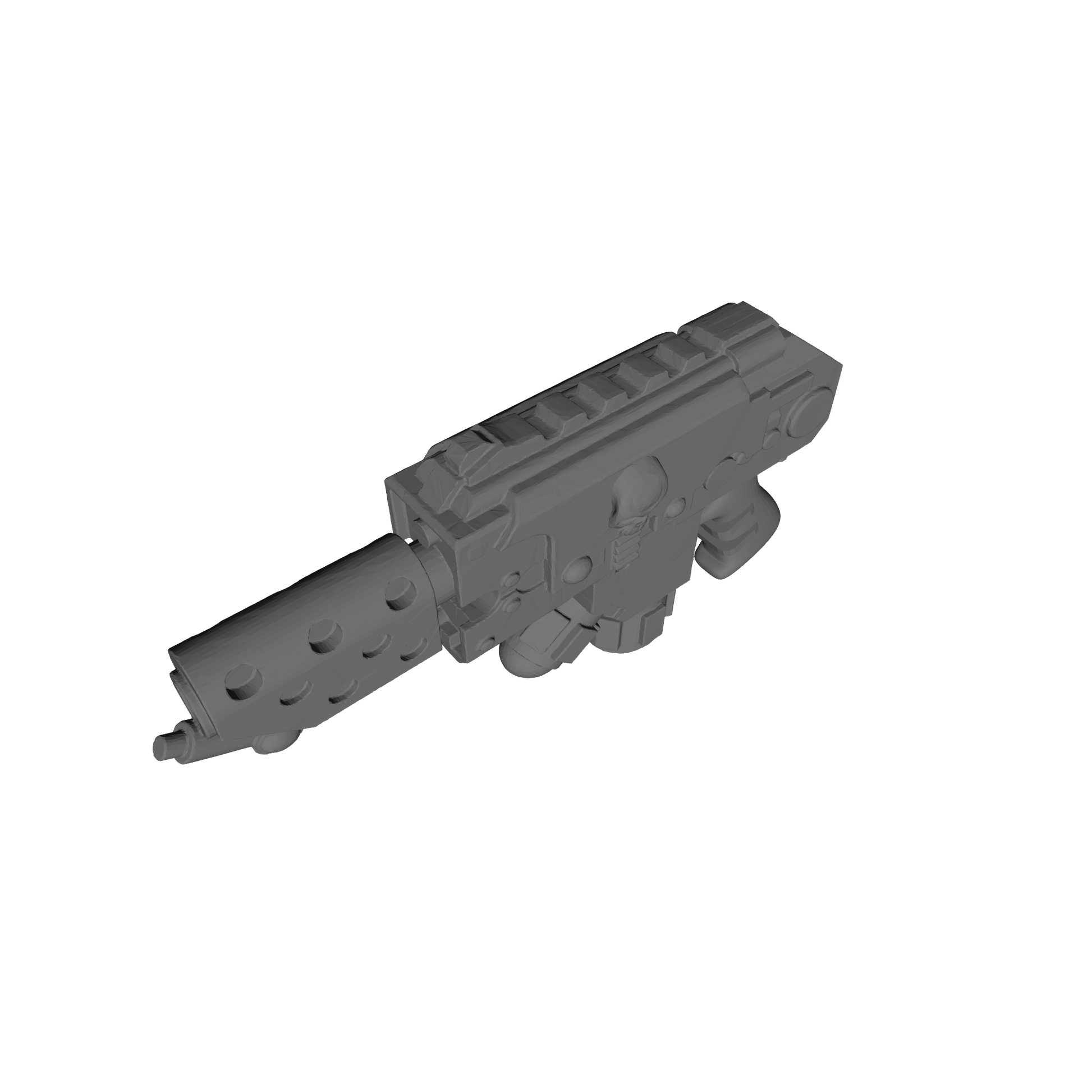 Black Templar Flamer Pyre-Gun with Skull for McFarlane Toys Space Marine Action Figures Custom 1:10th Scale Part