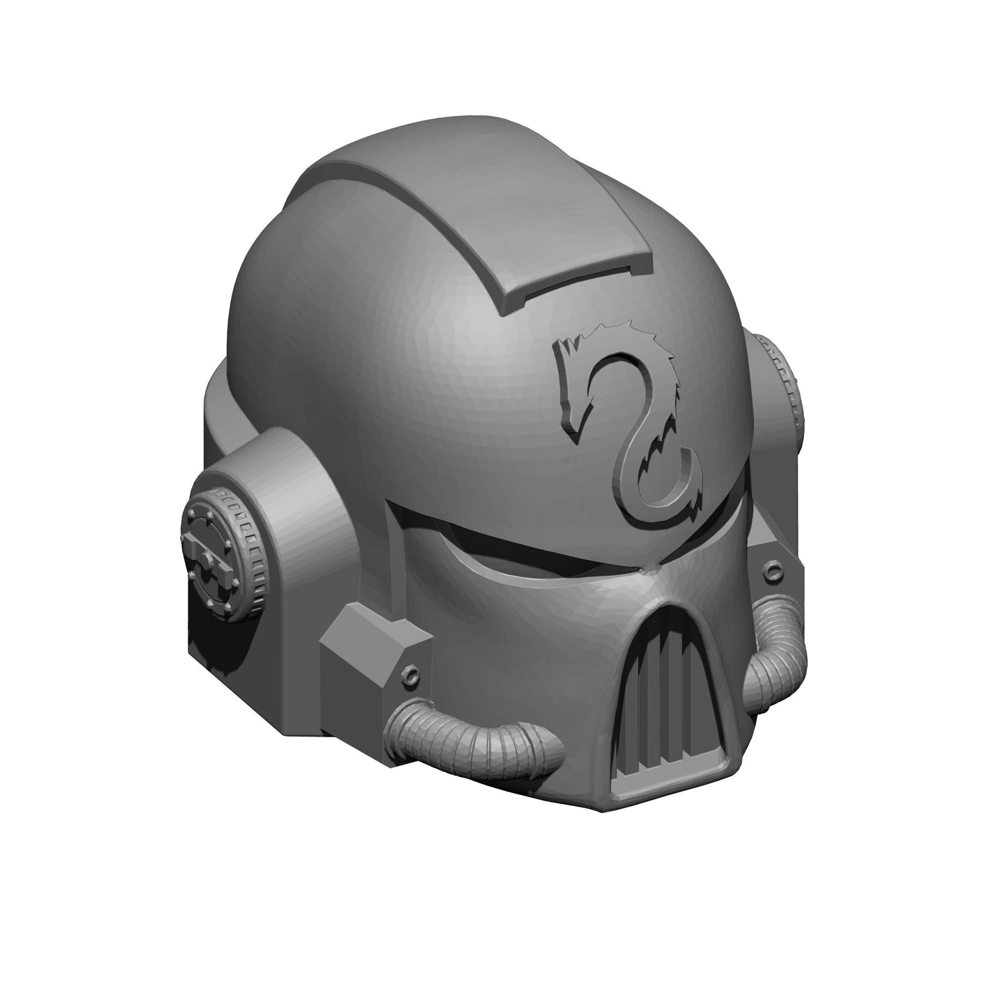 Emperor's Dragons Chapter Mark VII Helmet: Gen: 7 Helmet for JoyToy Warhammer 40K Compatible Space Marine 1:18 4" Action Figures