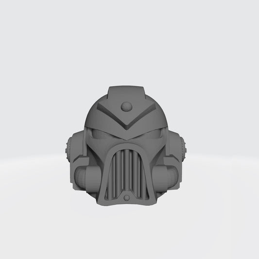 Chaos Legions Mark VII Helmet with Arrow for JoyToy Space Marine Action Figures Custom 1:18th Scale Head Swaps