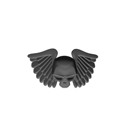Mortifactors Chapter Shin Guard Decal Skull with Wings for JoyToy Space Marines Action Figures
