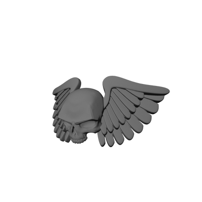 Mortifactors Chapter Shin Guard Decal Skull with Wings for JoyToy Space Marines Action Figures