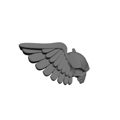 Mortifactors Chapter Shin Guard Decal Skull with Wings for JoyToy Space Marines Action Figures