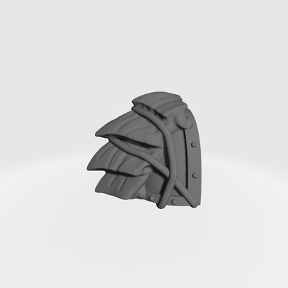 Tyranid Hunters MKVII Shoulder Pad w Carapace for JoyToy Grimdark Marine Action Figures Custom 1:18th Scale Upgrade