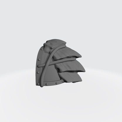 Tyranid Hunters MKVII Shoulder Pad w Carapace for JoyToy Grimdark Marine Action Figures Custom 1:18th Scale Upgrade