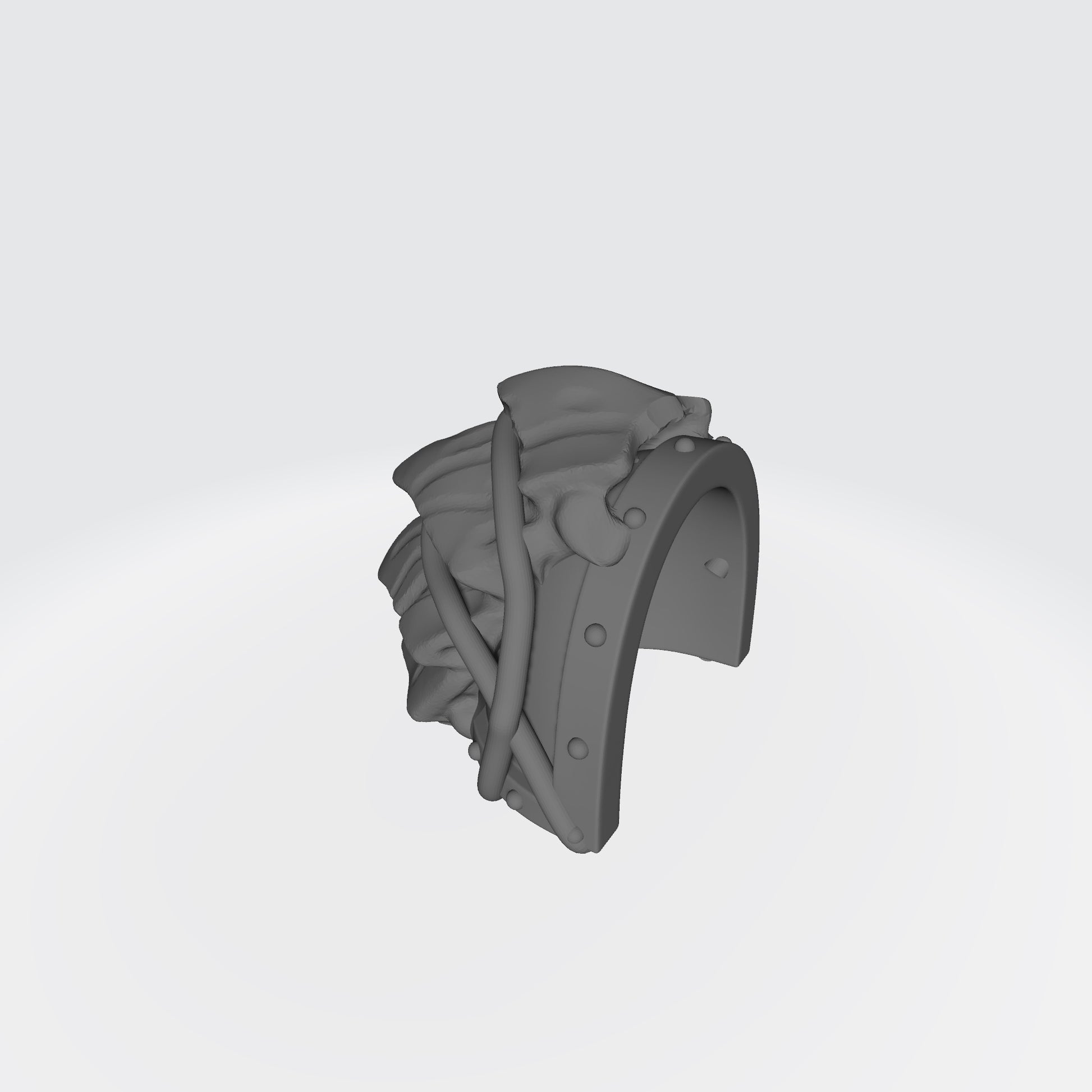 Tyranid Hunters MKVII Shoulder Pad w Carapace for JoyToy Grimdark Marine Action Figures Custom 1:18th Scale Upgrade